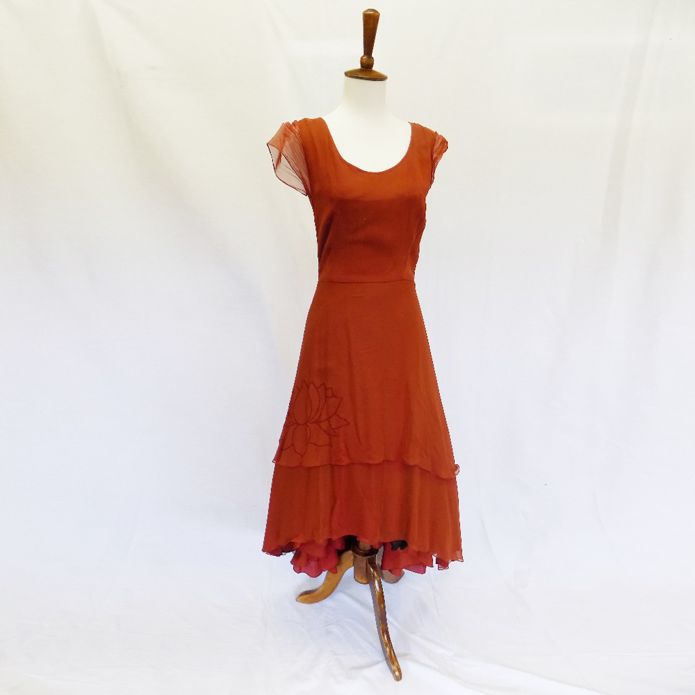 Morgan Le Fay Elegant Tea Length Dress
